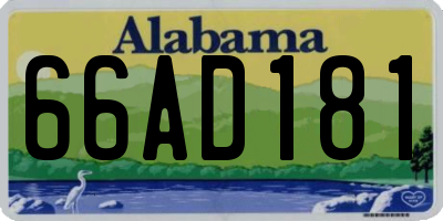 AL license plate 66AD181