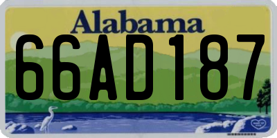 AL license plate 66AD187