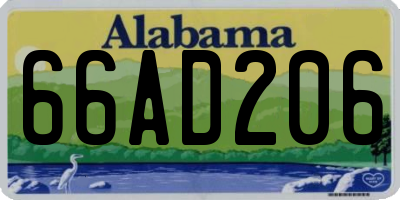 AL license plate 66AD206