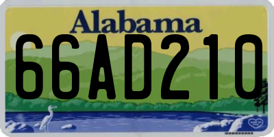 AL license plate 66AD210