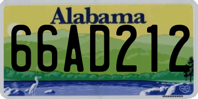 AL license plate 66AD212