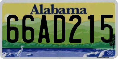 AL license plate 66AD215