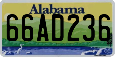 AL license plate 66AD236