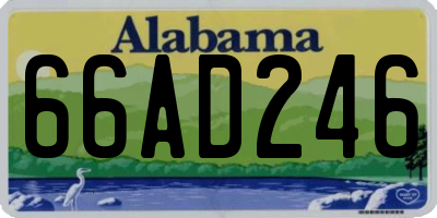 AL license plate 66AD246