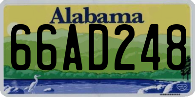 AL license plate 66AD248