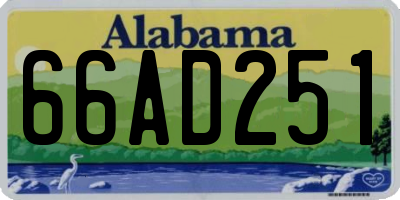 AL license plate 66AD251