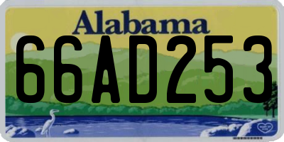AL license plate 66AD253