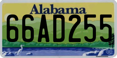 AL license plate 66AD255