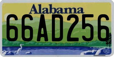 AL license plate 66AD256