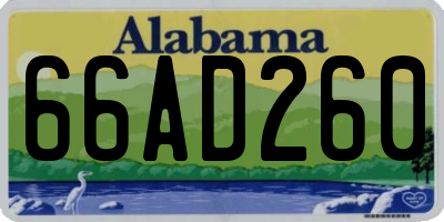 AL license plate 66AD260