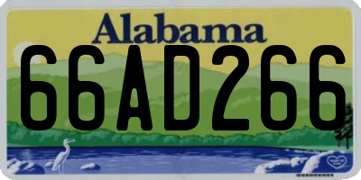 AL license plate 66AD266