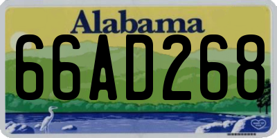 AL license plate 66AD268