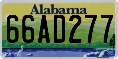AL license plate 66AD277