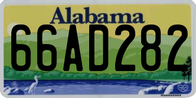 AL license plate 66AD282