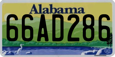 AL license plate 66AD286