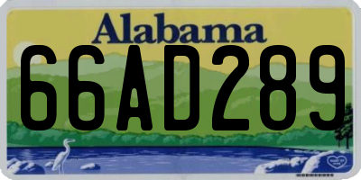 AL license plate 66AD289