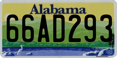 AL license plate 66AD293