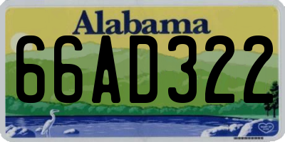 AL license plate 66AD322