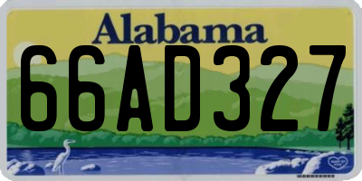 AL license plate 66AD327
