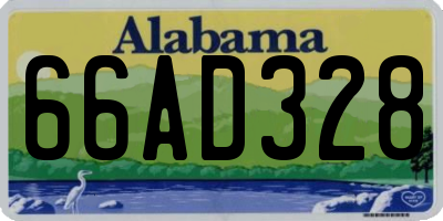 AL license plate 66AD328