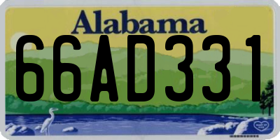 AL license plate 66AD331