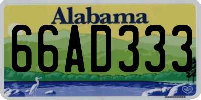 AL license plate 66AD333