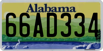 AL license plate 66AD334