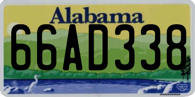 AL license plate 66AD338