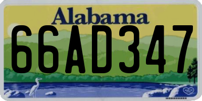 AL license plate 66AD347