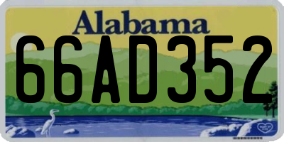 AL license plate 66AD352