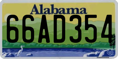 AL license plate 66AD354