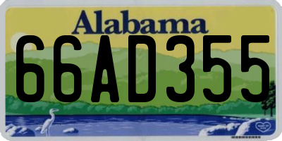 AL license plate 66AD355