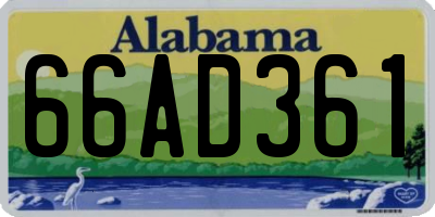 AL license plate 66AD361