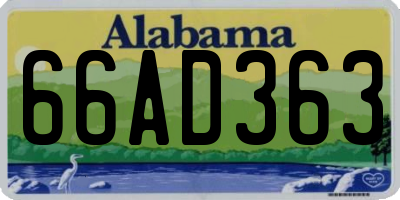 AL license plate 66AD363