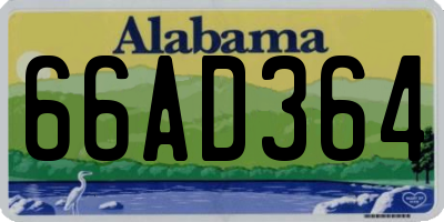 AL license plate 66AD364