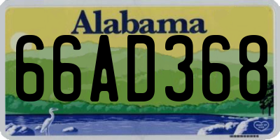 AL license plate 66AD368