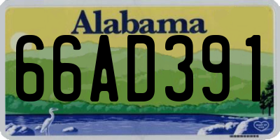 AL license plate 66AD391