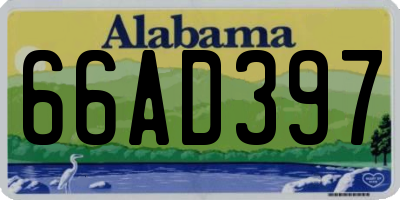 AL license plate 66AD397