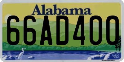 AL license plate 66AD400