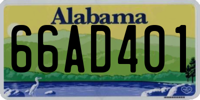 AL license plate 66AD401