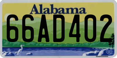 AL license plate 66AD402