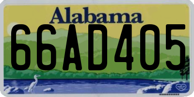 AL license plate 66AD405
