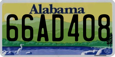 AL license plate 66AD408