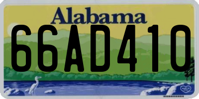AL license plate 66AD410
