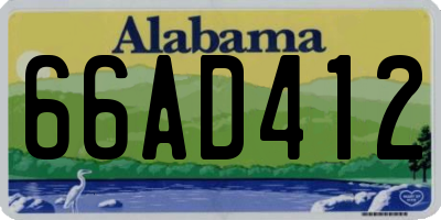 AL license plate 66AD412