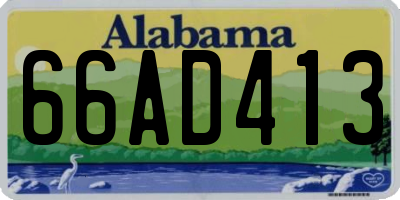 AL license plate 66AD413