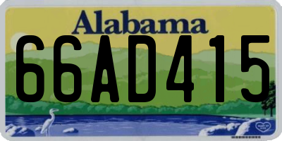 AL license plate 66AD415