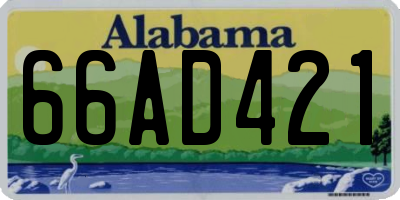 AL license plate 66AD421
