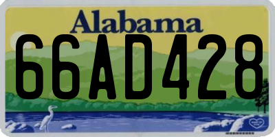 AL license plate 66AD428