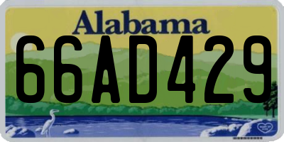 AL license plate 66AD429